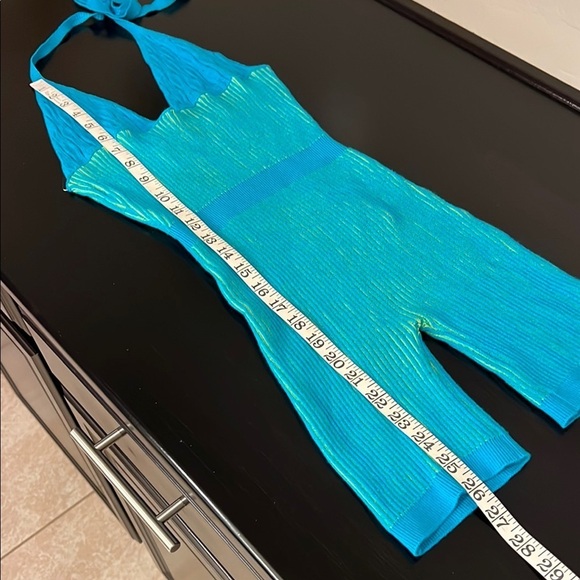 PrettyLittleThing Shape blue knit unitard jumper underbust detail, size 6 NWT - Picture 5 of 15